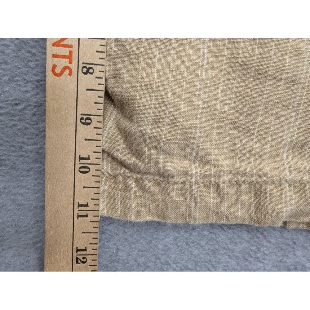 BKE Shorts Mens 32 Timber Cream Linen Loveland Flat Front 26488AM Casual Summer